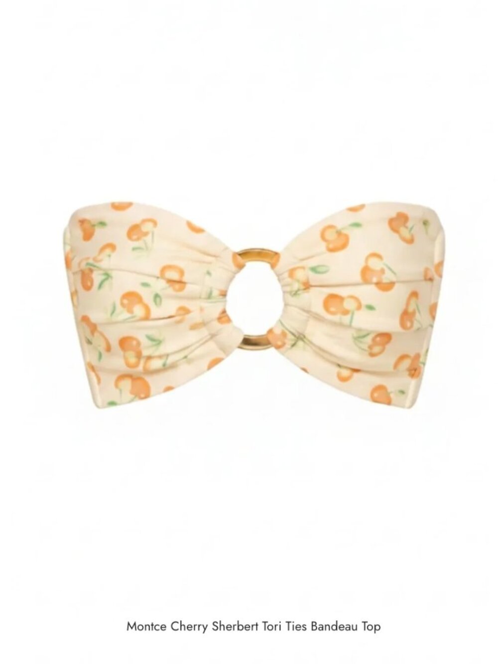 NWT!! Montce Swim Cherry Sherbet Tori Ties Bandeau